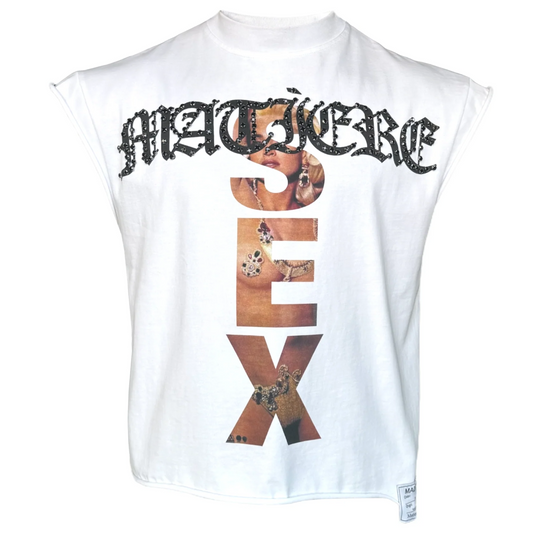 Matiere De Desirs Madonna Cutoff T-Shirt White