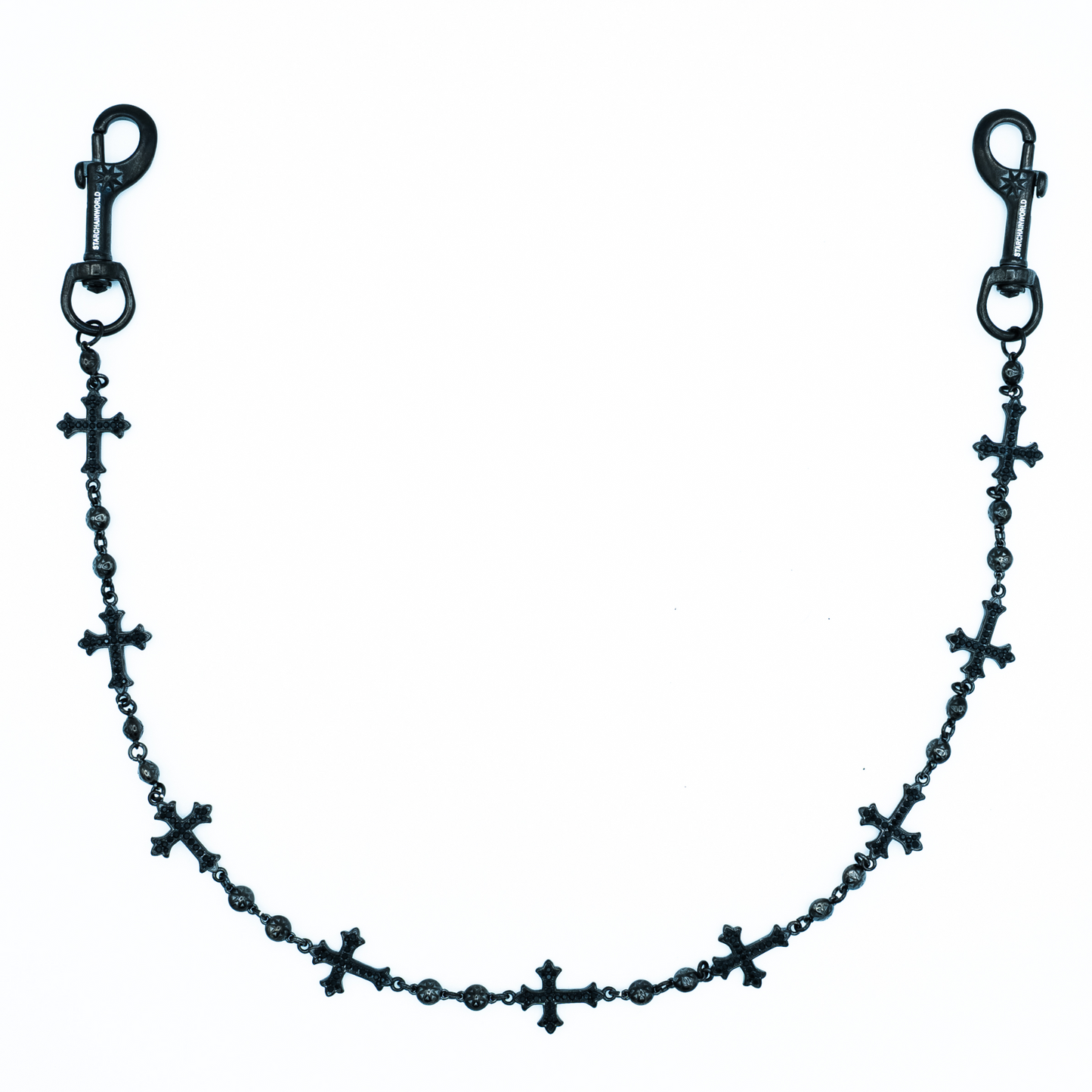 Starchain World Black Crosses Wallet Chain