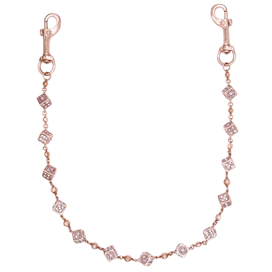 Starchain World Rose Gold Dice Wallet Chain