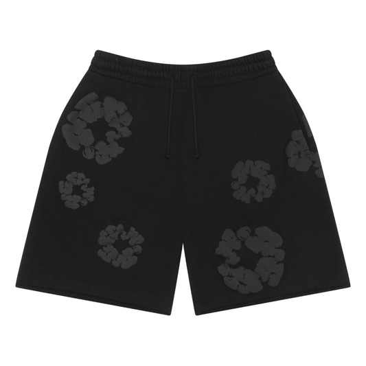 Denim Tears The Cotton Wreath Shorts Mono Black