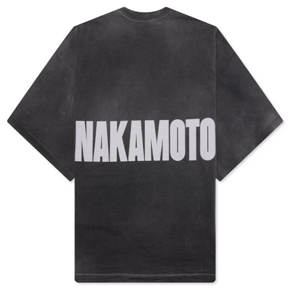 Satoshi Nakamoto Impact Logo Tee Black