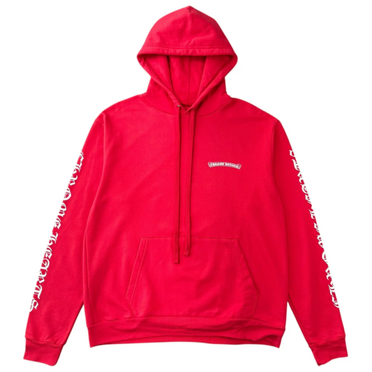 Chrome Hearts Script Logo Pullover Hoodie Red