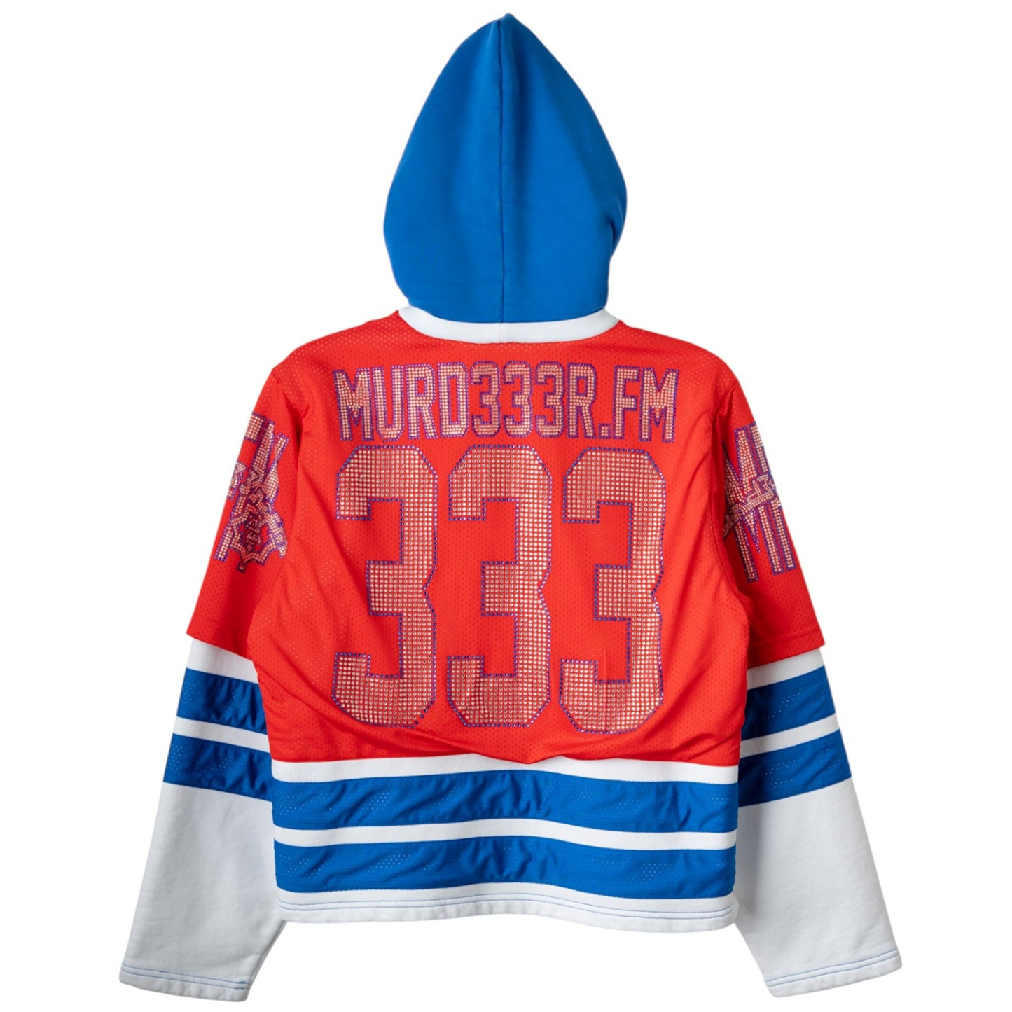 Murd333r FM Swamp Angels Rhinestone Logo Hooded Hockey Jersey Hoodie