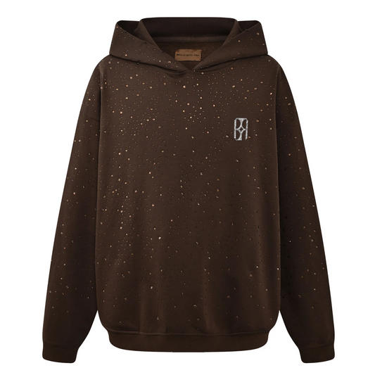 Birth of Royal Child 20K Swarovski Diamond Hoodie in Brown