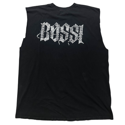 Bossi Metallica Vintage Rhinestone Cut Off Tee