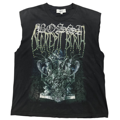Bossi Secret Birth Vintage Rhinestone Cut Off Tee
