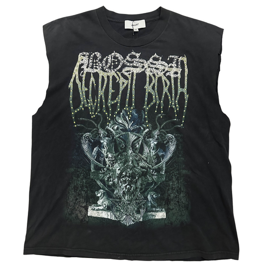 Bossi Secret Birth Vintage Rhinestone Cut Off Tee