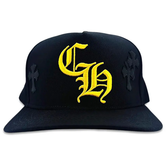 Chrome Hearts Cross Patch Hat Black/Yellow