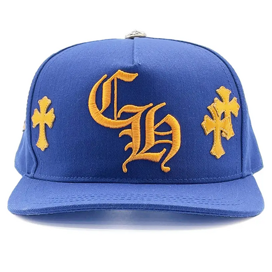 Chrome Hearts Cross Patch Hat Blue/Yellow