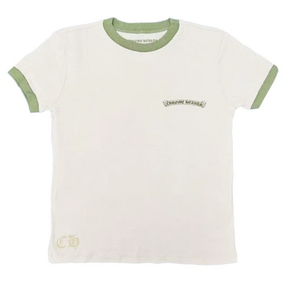 Chrome Hearts Green＆White Horseshoe Logo Short Sleeve Tee