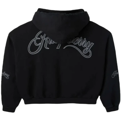 GV Gallery Raspberry Hills Script Black Zip Up Hoodie