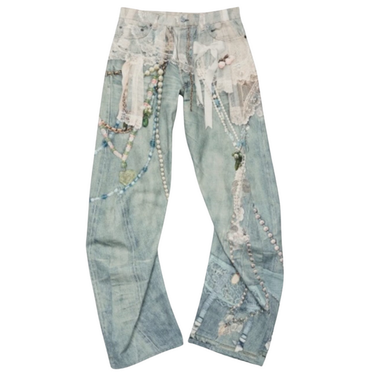Acne Studios Keychain Print Baggy Fit Jeans 2006M