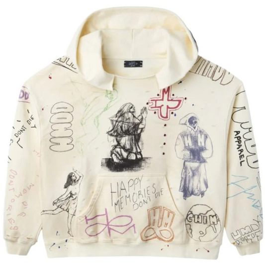 Happy Memories Don't Die HMDD Sketch Zip Up Hoodie