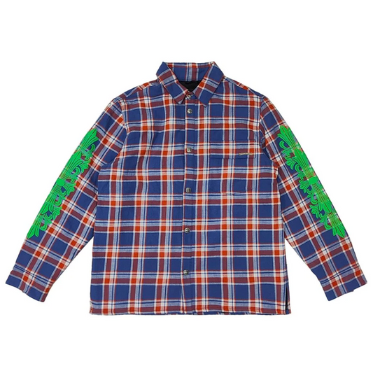 Chrome Hearts Red&Blue Plaid Flannel Shirt Jacket