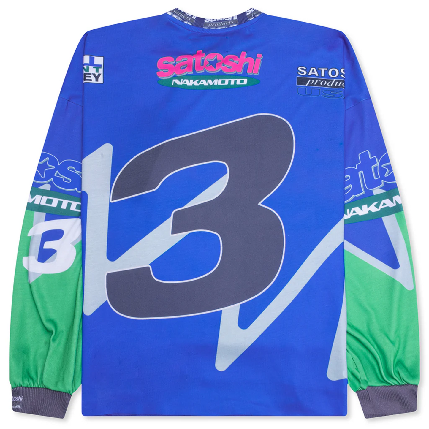 Satoshi Nakamoto Speedway Long Sleeve Jersey Blue