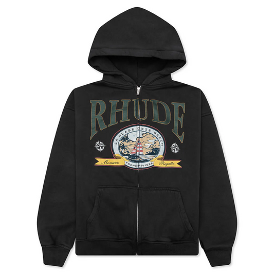 Rhude Monaco Regatta Zip Up Hoodie
