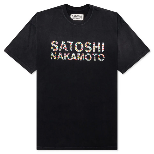 Satoshi Nakamoto Studded Logo Tee