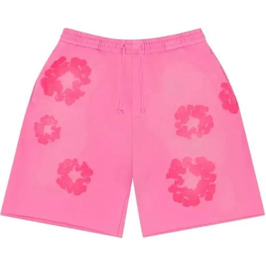 Denim Tears Cotton Wreath Shorts Mono Pink