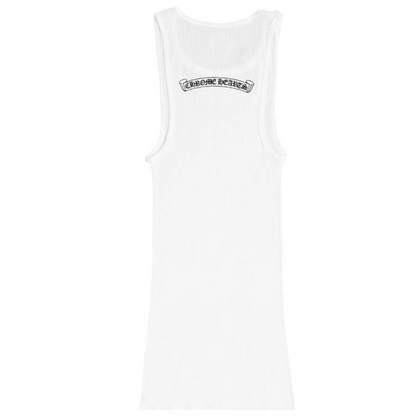 Chrome Hearts Neck Logo Scroll Rib Tank White