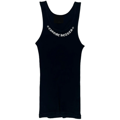 Chrome Hearts Neck Logo Scroll Rib Tank Black