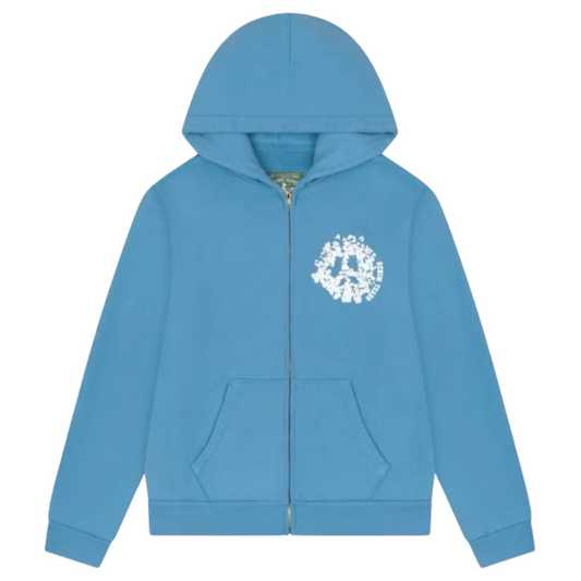 Denim Tears University Blue Zip-Up Hoodie