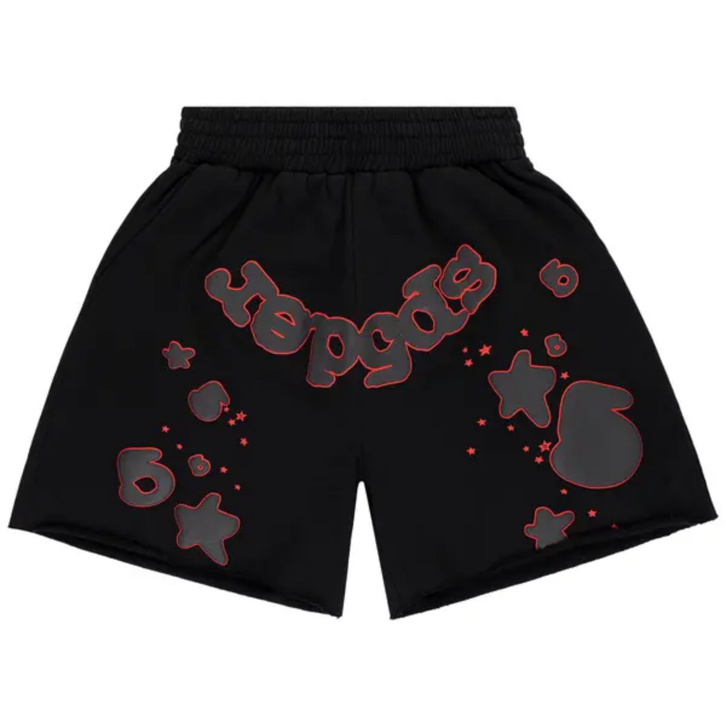 Sp5der Beluga Outline Sweatshort Black