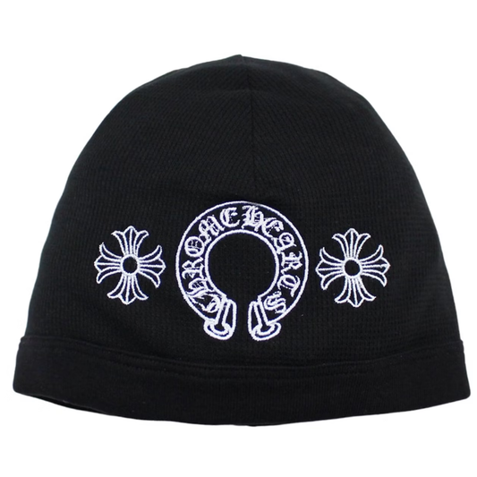 Chrome Hearts Horseshoe Skull Cap Beanie Black