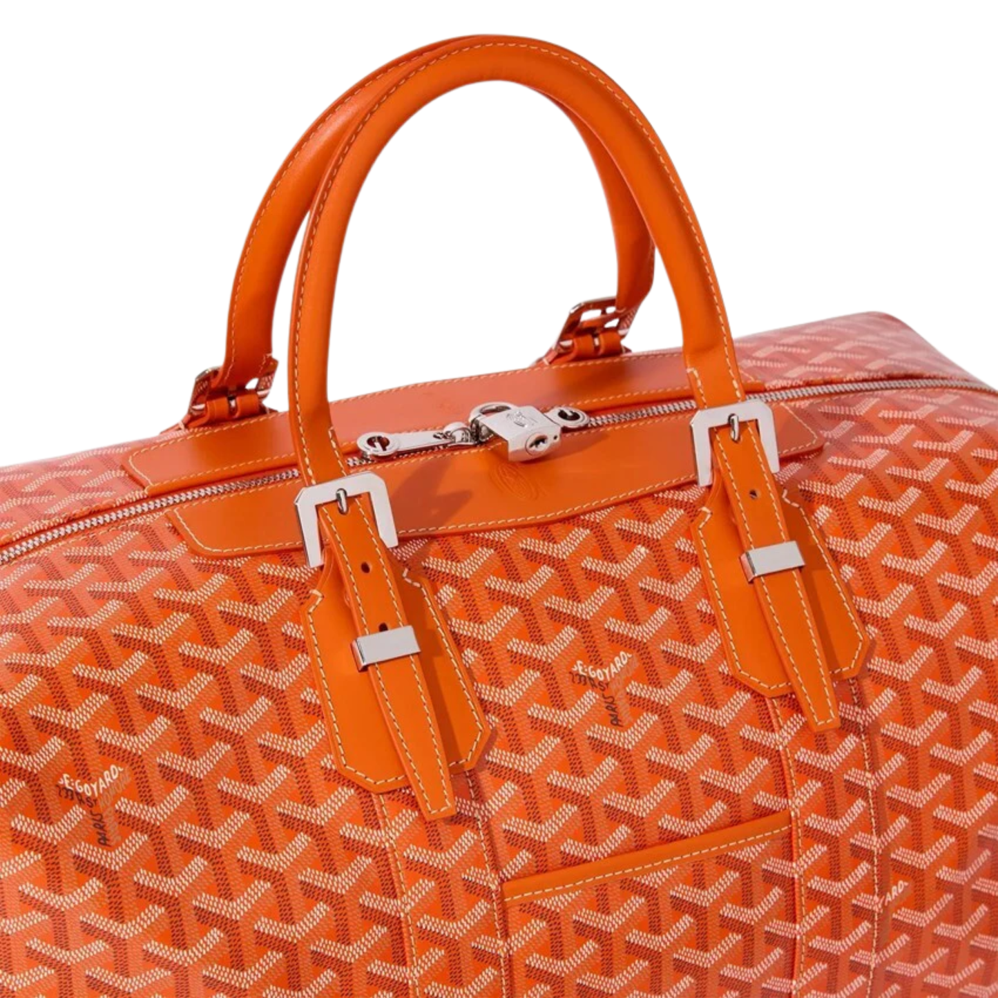 Goyard Bowling 45 Duffle Bag Orange