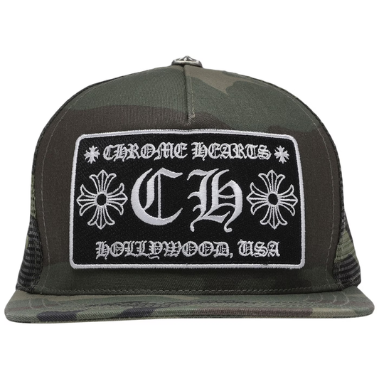 Chrome Hearts CH Hollywood Trucker Hat Camo