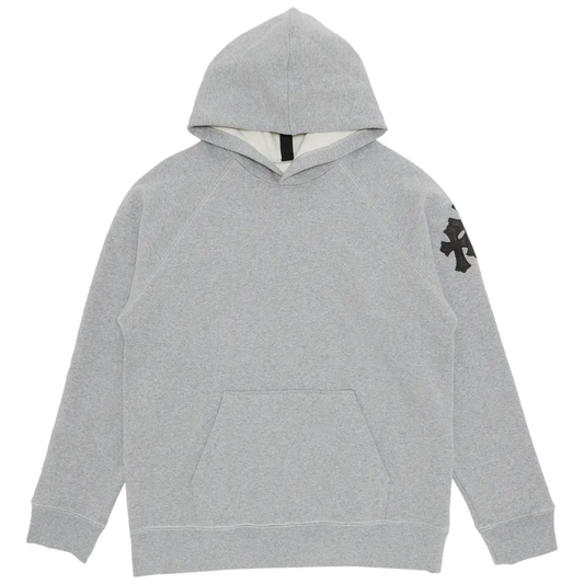 Chrome Hearts Paper Jam Cross Hoodie Heather Grey