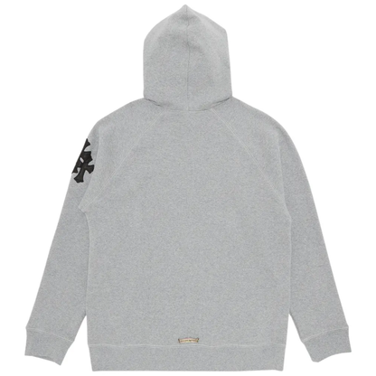 Chrome Hearts Paper Jam Cross Hoodie Heather Grey