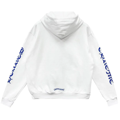 Chrome Hearts Blue Scroll White Zip Up Hoodie