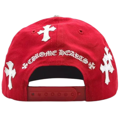 Chrome Hearts Cross Patch Cap Red/White