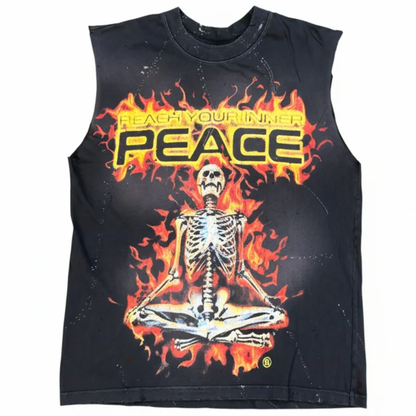 Hellstar Inner Peace Fire Sleeveless Tee 'Black'