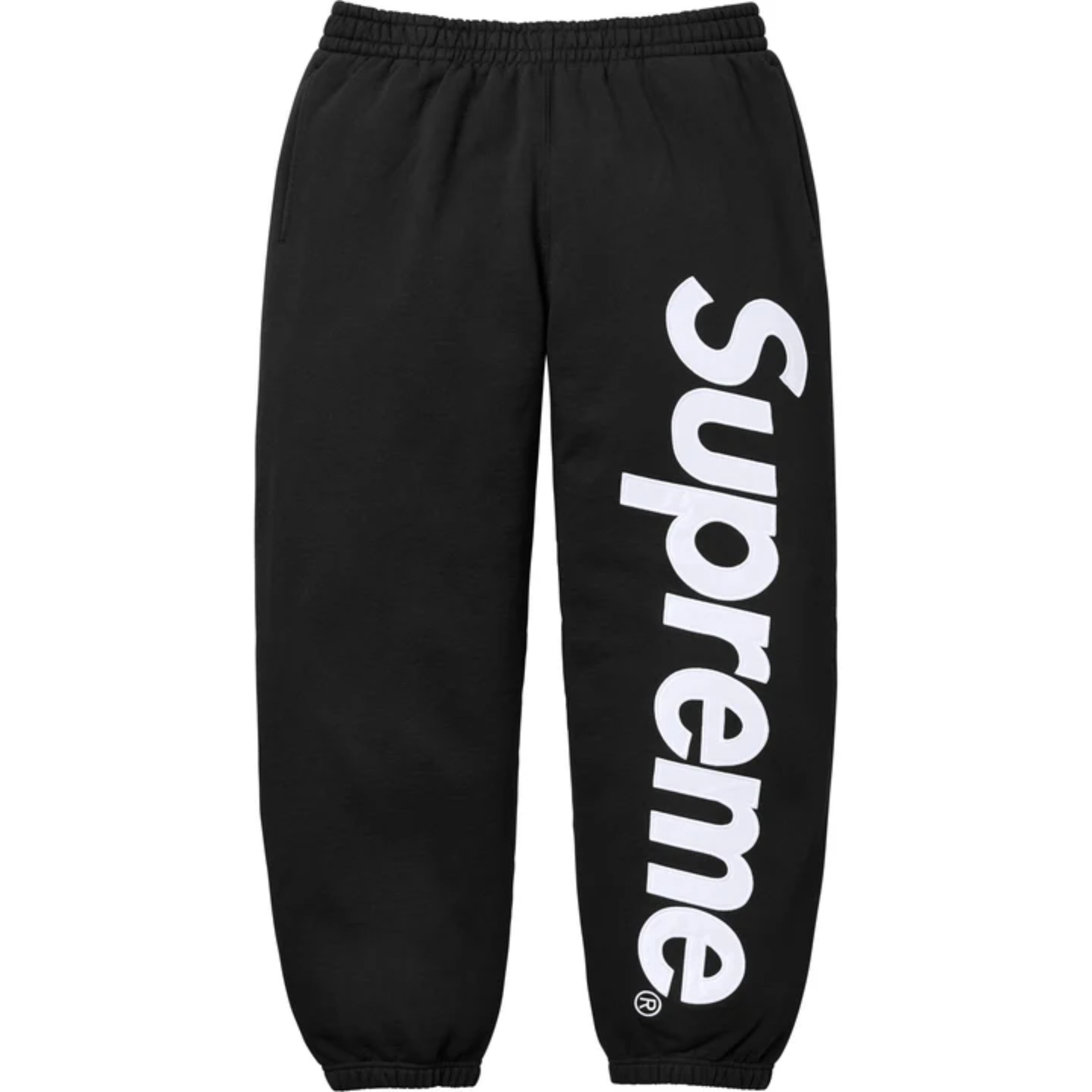 Supreme Satin Appliqué Sweatsuit Black