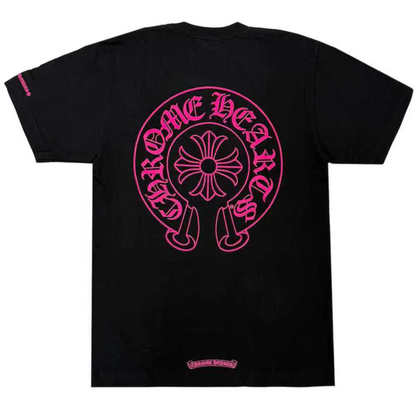 Chrome Hearts Horseshoe Logo Pocket Tee Black/Pink