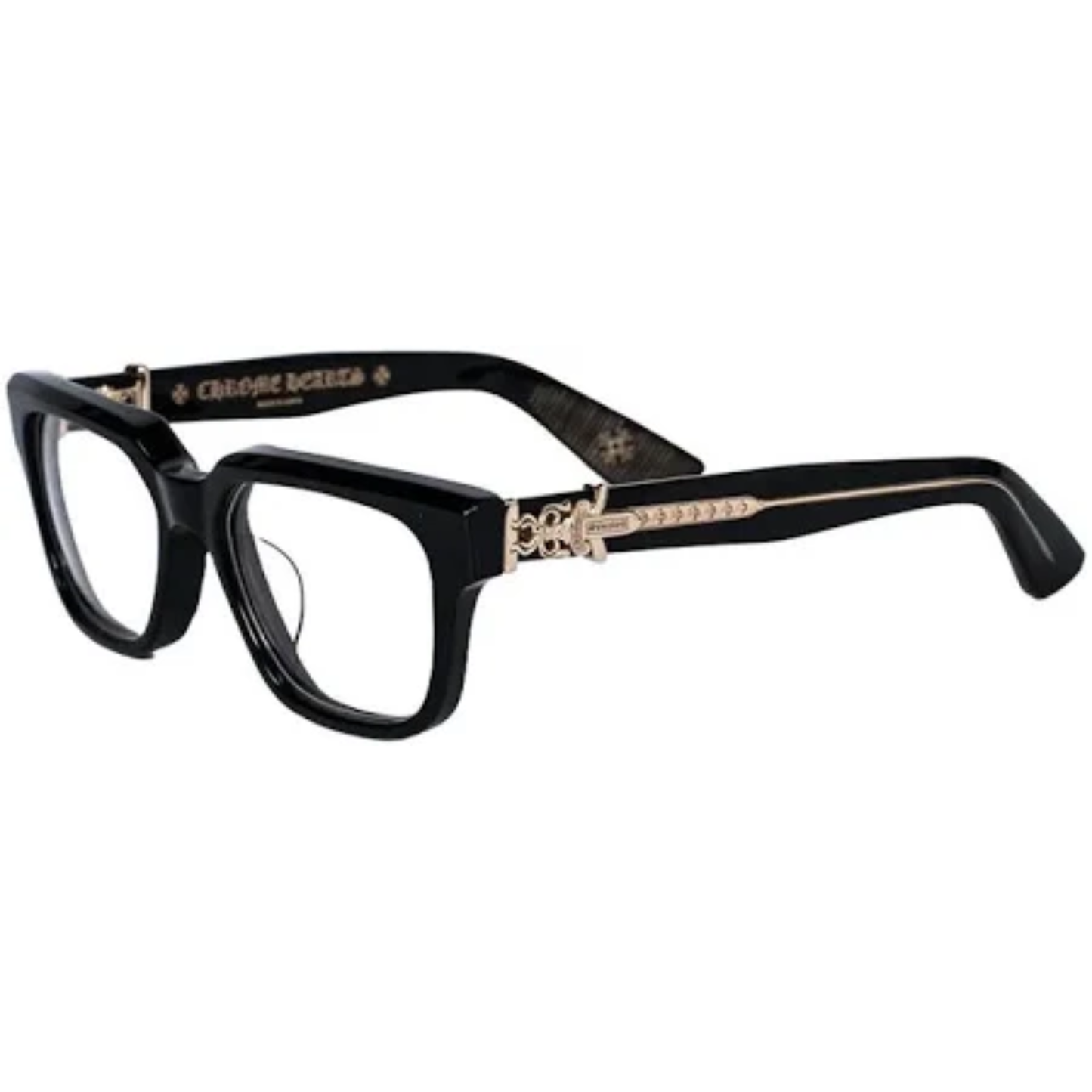 Chrome Hearts 'Vagillionaire II' Black/Gold Glasses