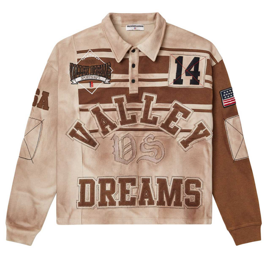 Vale Forever Chocolate Classic Rugby L/S Tee Brown