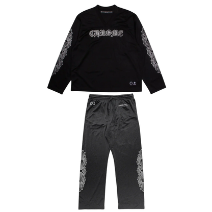 Chrome Hearts Floral Long Sleeve Jersey Set