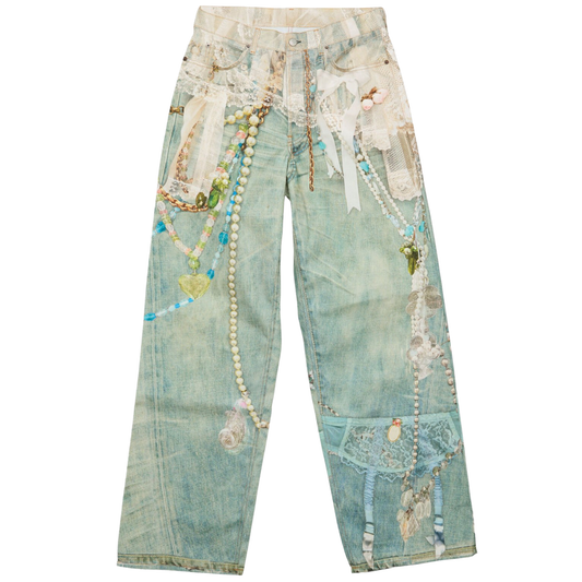 Acne Studios Keychain Print Baggy Fit Jean 1981M