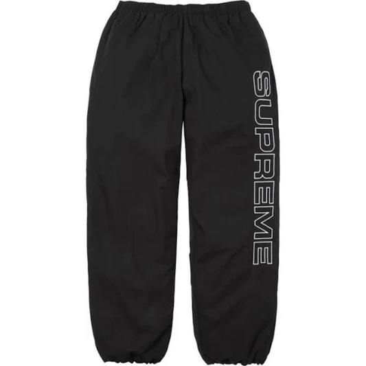 Supreme Spellout Embroidered Ripstop Trackpants Black
