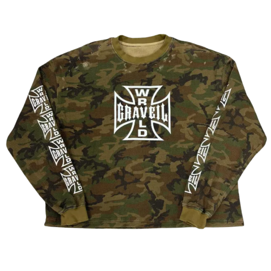 Graveil Battlecrest Distressed Long Sleeve Thermal
