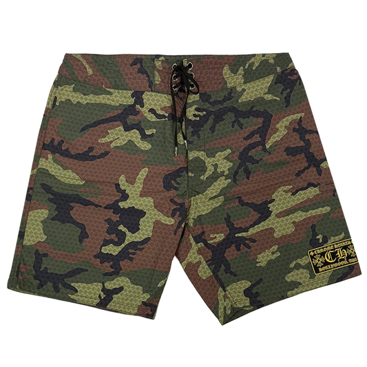 Chrome Hearts Tonal Monogram Camouflage Drawstring Shorts
