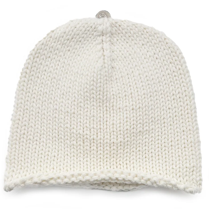 Chrome Hearts Cashmere Beaded Cross Patch White Beanie