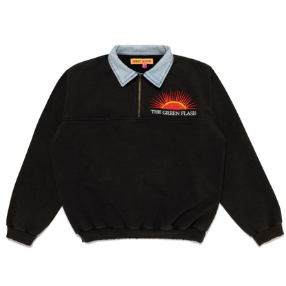 Cactus Plant Flea Market Green Flash Denim Half Zip Fleece