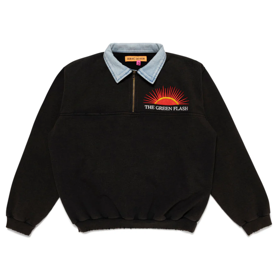 Cactus Plant Flea Market Green Flash Denim Half Zip Fleece