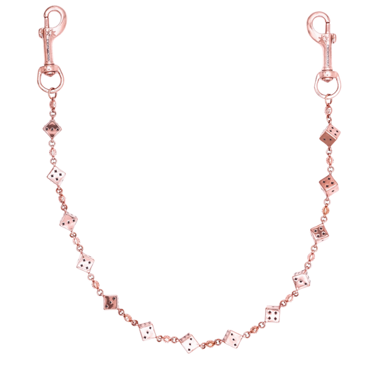 Starchain World Rose Gold Dice Wallet Chain