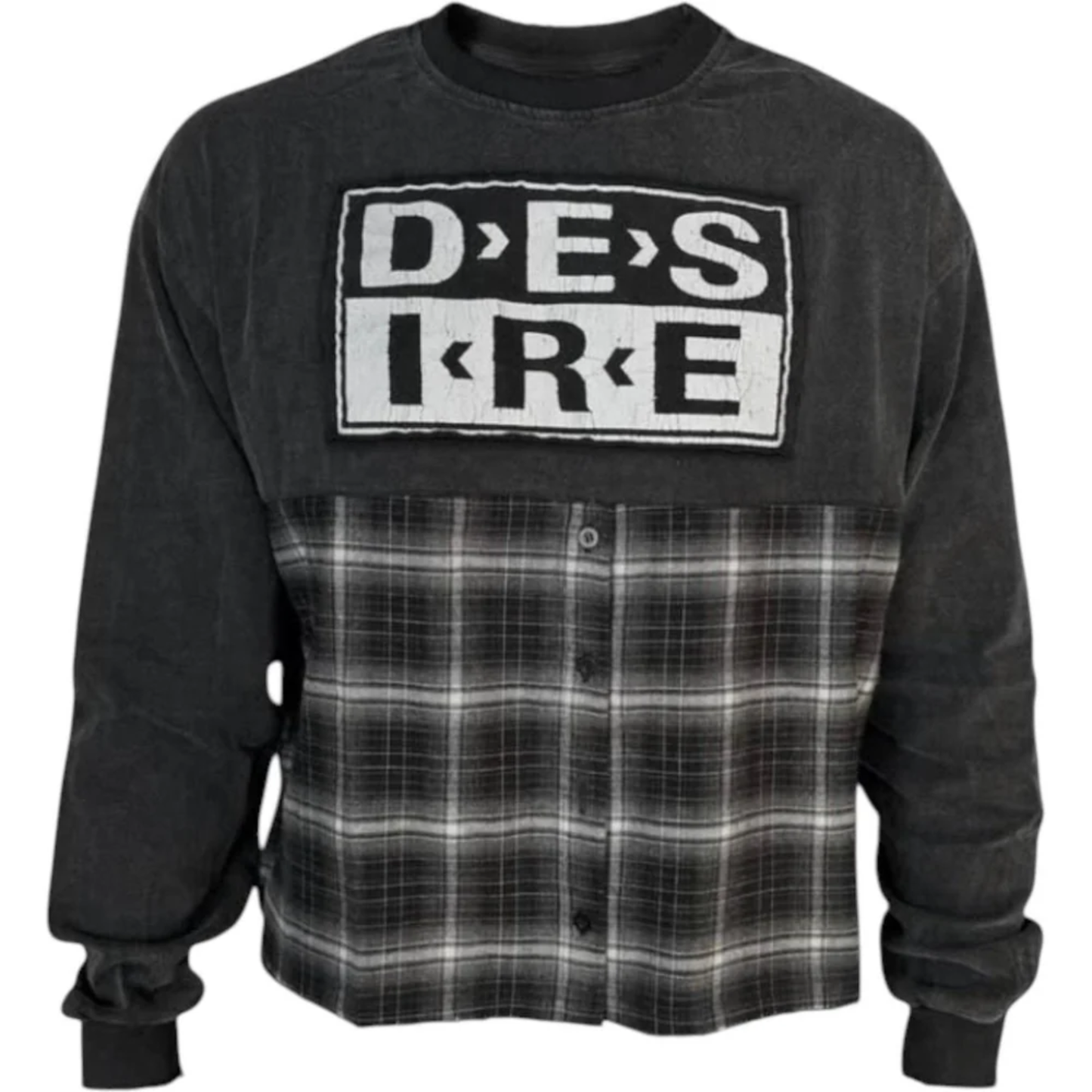 Bottega Desires Hybrid Flannel Long Sleeve Tee