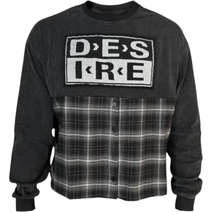 Bottega Desires Hybrid Flannel Long Sleeve Tee