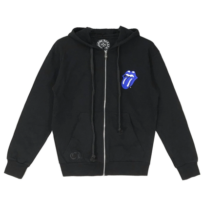 Chrome Hearts Rolling Stone Horseshoe Logo Zip Up Hoodie
